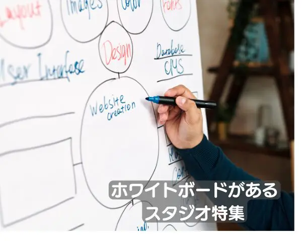 ホワイトボードがあるスタジオ特集